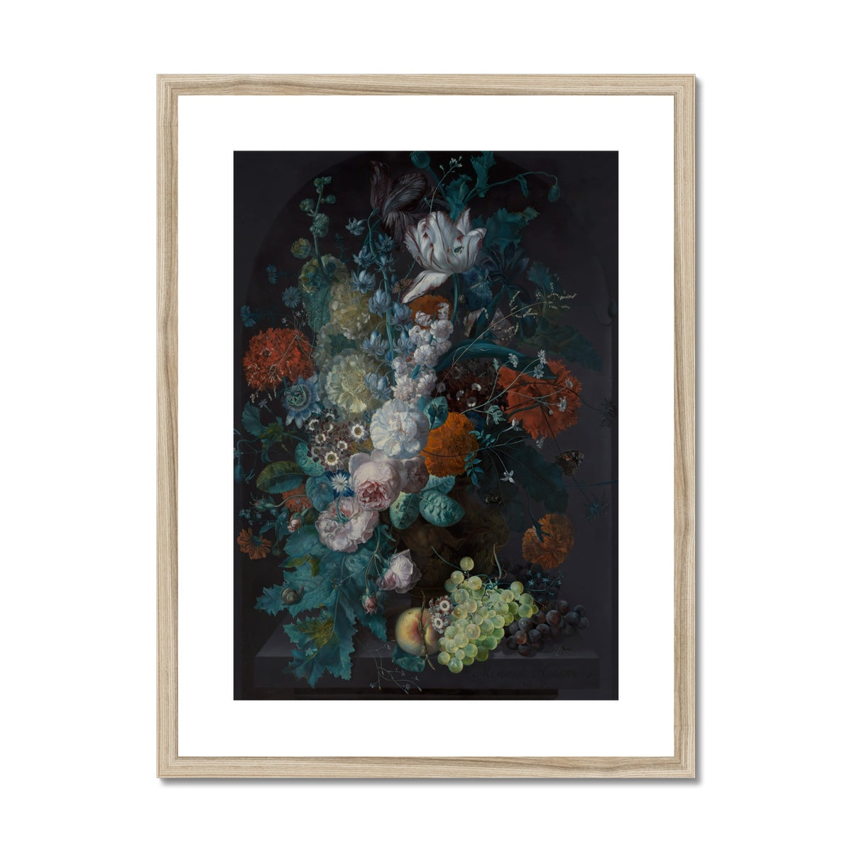 A Vase of Flowers 1716 Margareta Haverman Framed & Mounted Print