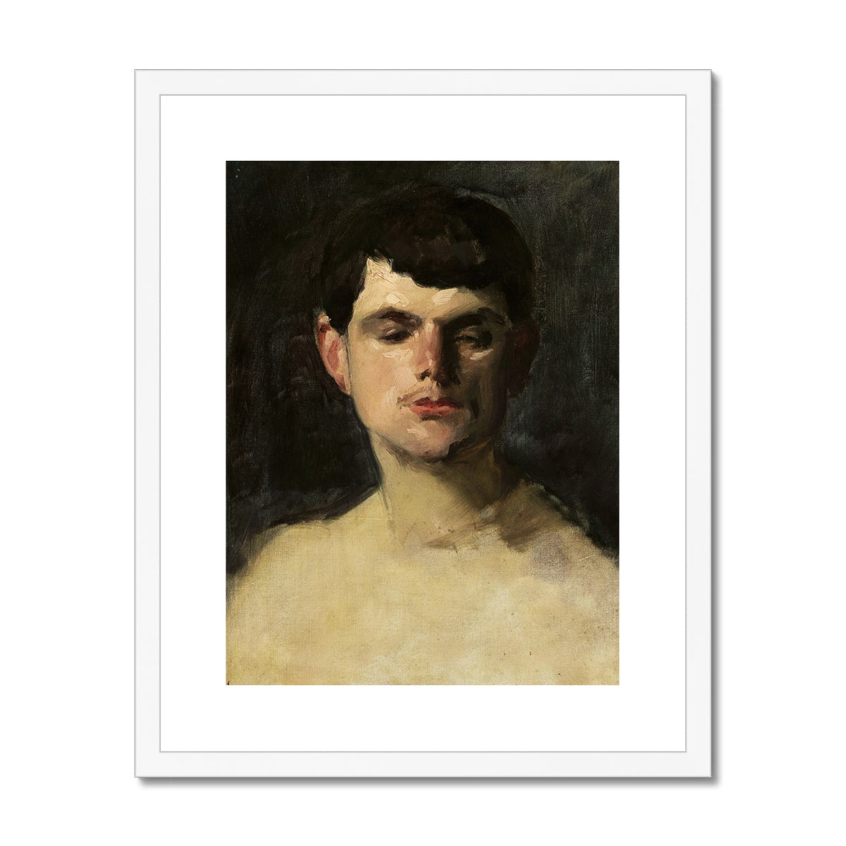 A Study Of A Head, Carolus-Duran, 1885, Framed &amp; Mounted Print Ramble &amp; Roam