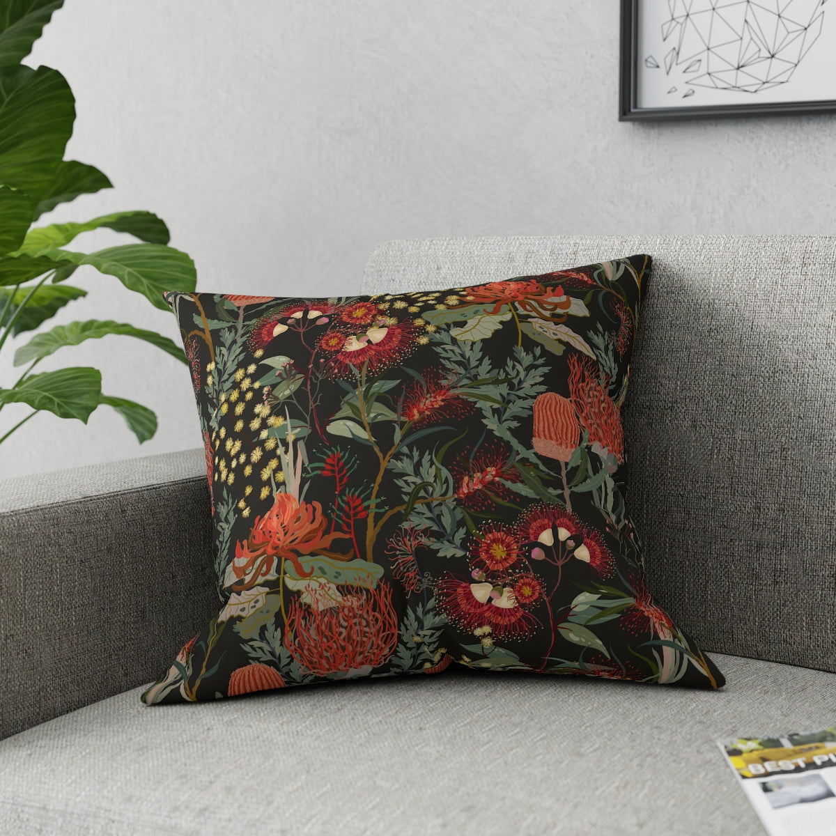 Australia flora Broadcloth Pillow Ramble & Roam