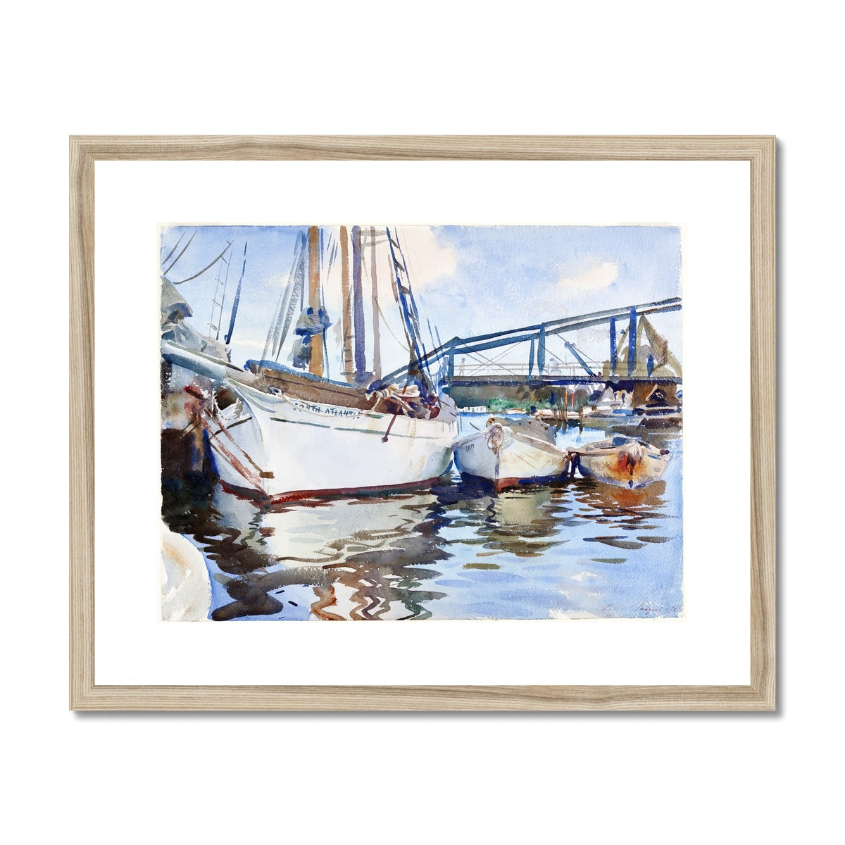 Boats At Anchor, John Singer Sargent, 1917 Framed &amp; Mounted Print Ramble &amp; Roam