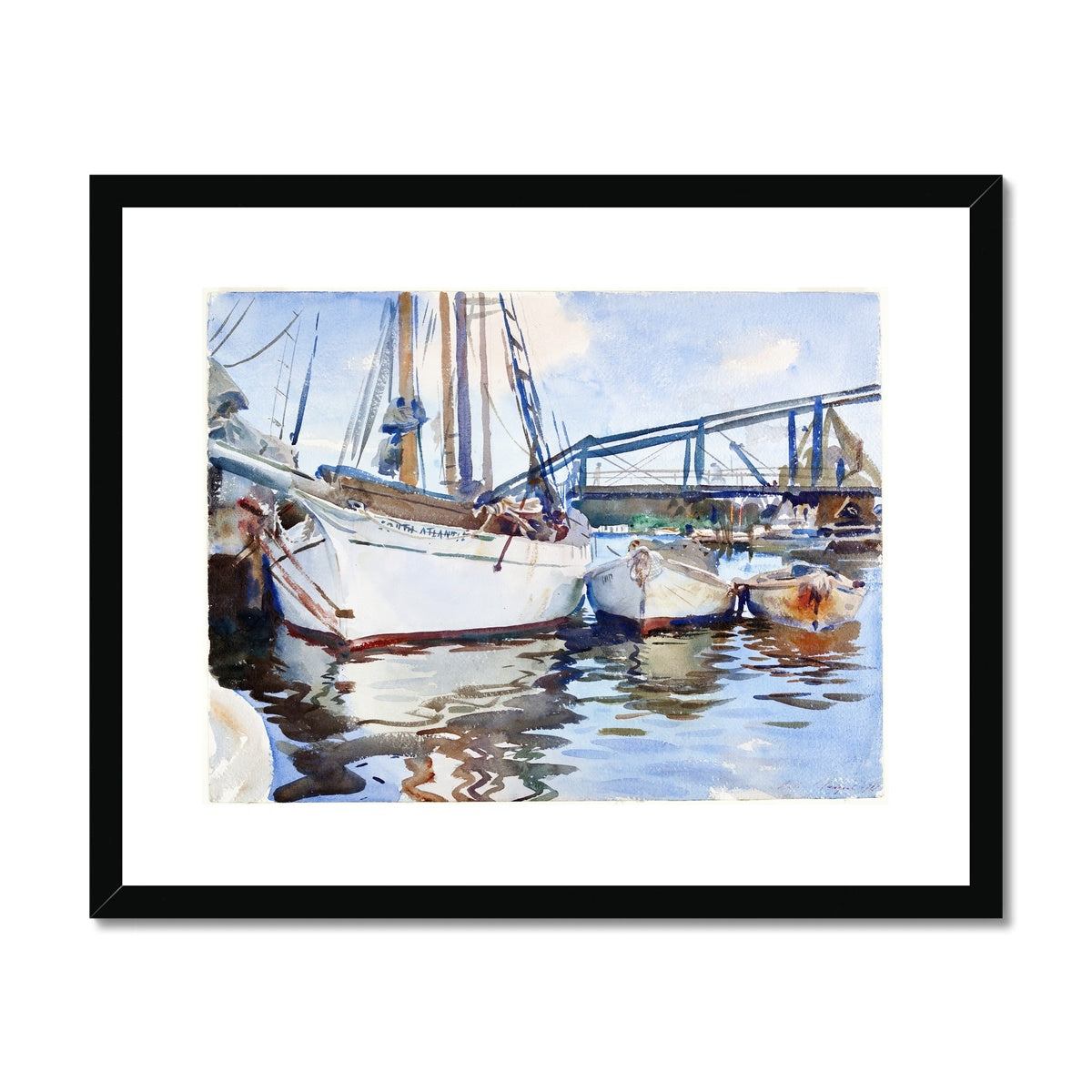 Boats At Anchor, John Singer Sargent, 1917 Framed &amp; Mounted Print Ramble &amp; Roam