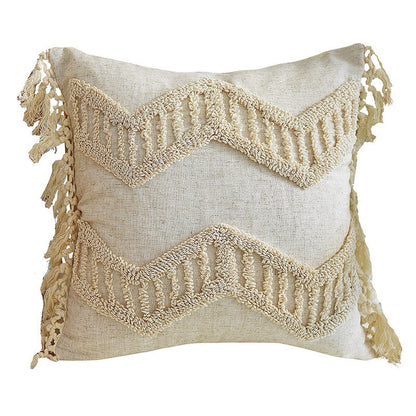 Boheme Hand tufted Linen Throw Pillows with Tassels Ramble &amp; Roam