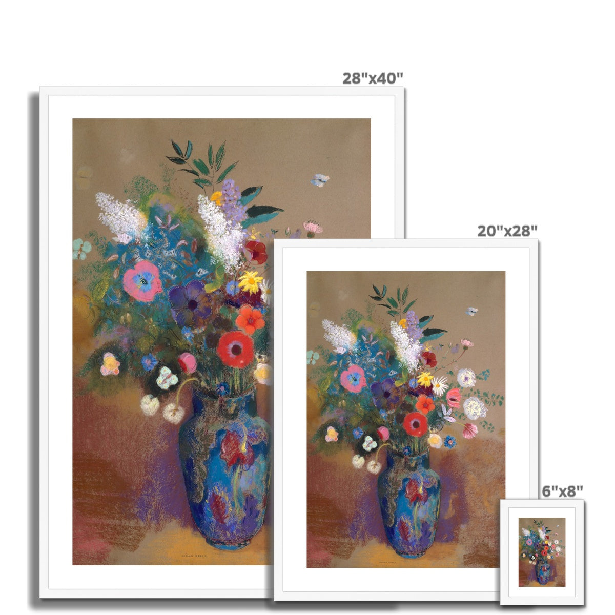 Bouquet of Flowers, Odilon Redon, 1905 Framed &amp; Mounted Print Ramble &amp; Roam