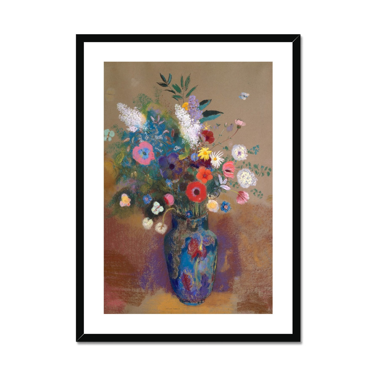 Bouquet of Flowers, Odilon Redon, 1905 Framed & Mounted Print Ramble & Roam