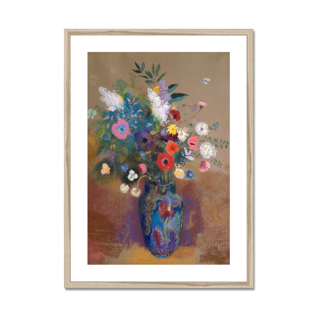 Bouquet of Flowers, Odilon Redon, 1905 Framed &amp; Mounted Print Ramble &amp; Roam