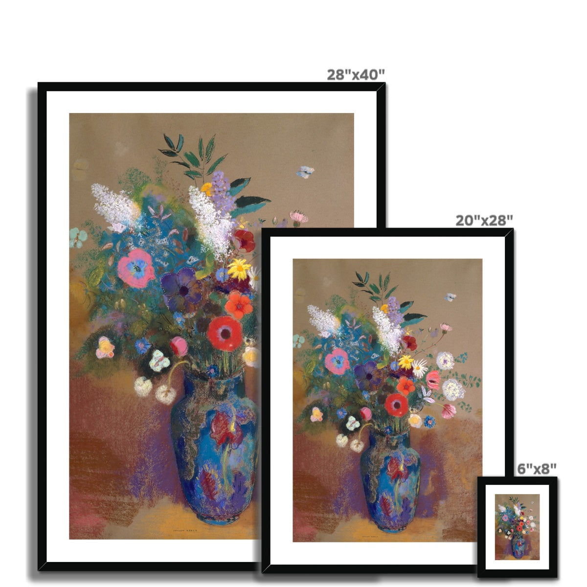 Bouquet of Flowers, Odilon Redon, 1905 Framed &amp; Mounted Print Ramble &amp; Roam