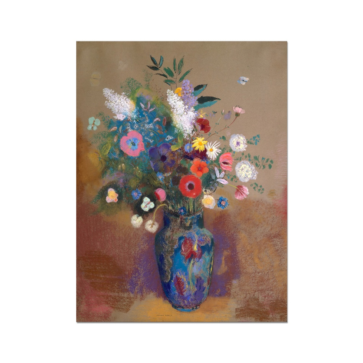 Bouquet of Flowers, Odilon Redon, 1905 Hahnemühle German Etching Print Ramble & Roam