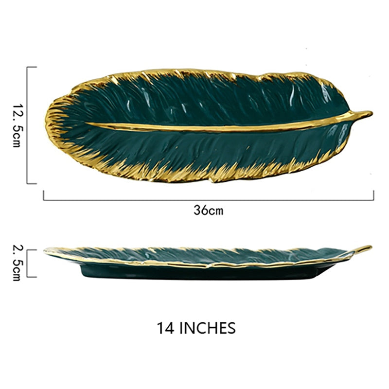 Feather or Leaf Trays, Serving or Catchall Ramble &amp; Roam