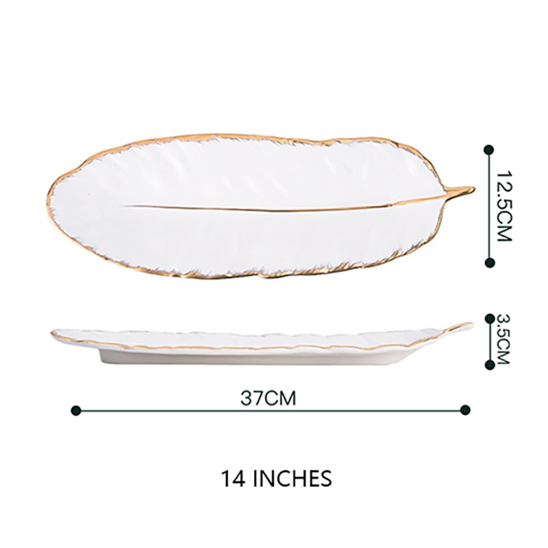 Feather or Leaf Trays, Serving or Catchall Ramble &amp; Roam