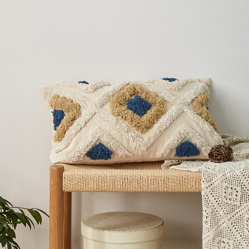Handmade Luxury Moroccan Wool Throw Pillows with Tassels