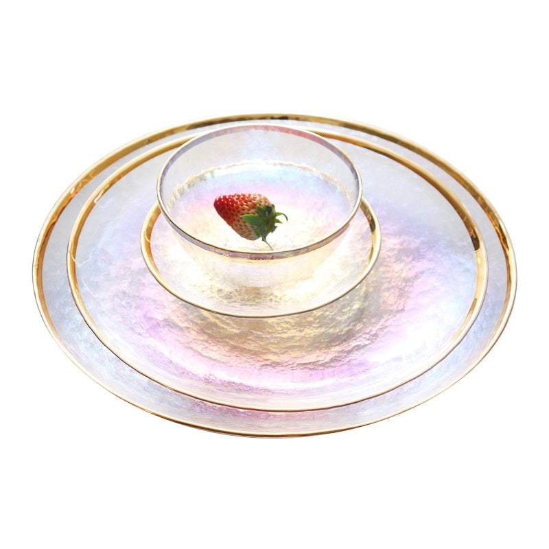 Iridescent Rainbow Glass Tableware Ramble Roam Co