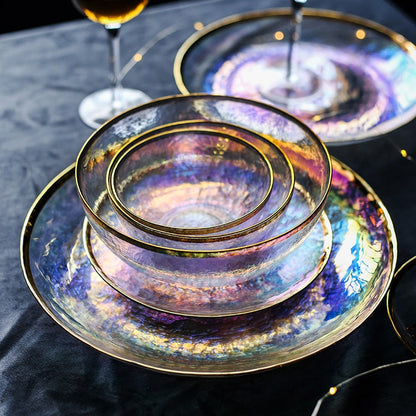 Iridescent Rainbow Glass Tableware Ramble &amp; Roam