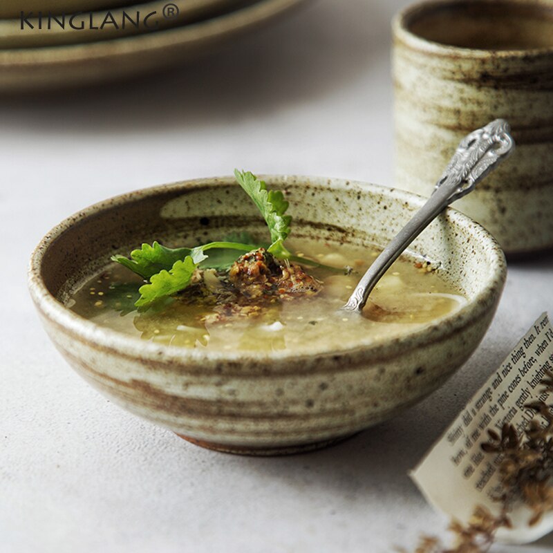 Japanese Stoneware Dinner Set, Handmade Ceramic Ramble &amp; Roam