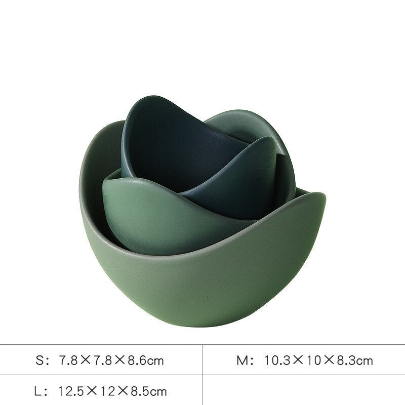 Lotus Ceramic Nesting Bowls Ramble &amp; Roam