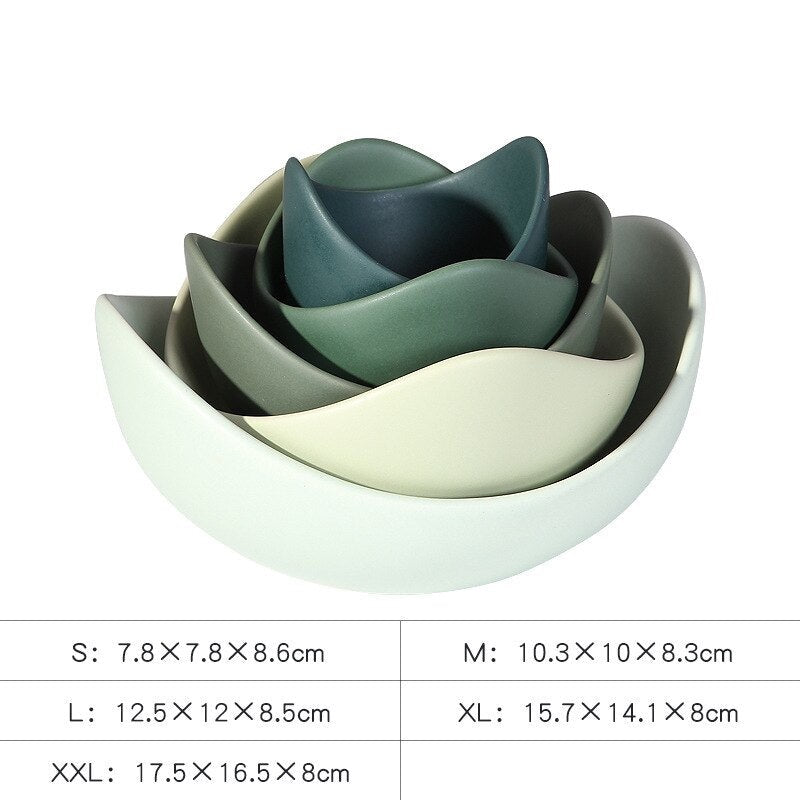 Lotus Ceramic Nesting Bowls Ramble &amp; Roam