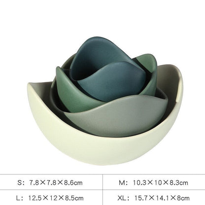 Lotus Ceramic Nesting Bowls Ramble &amp; Roam