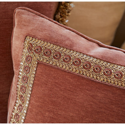 Lotus Pink With Vintage Tassels Velvet Throw Pillows Ramble &amp; Roam