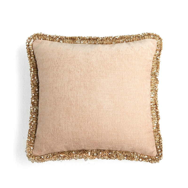 Lotus Pink With Vintage Tassels Velvet Throw Pillows Ramble &amp; Roam