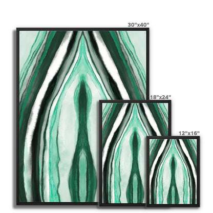 Malachite watercolor Framed Canvas Ramble &amp; Roam