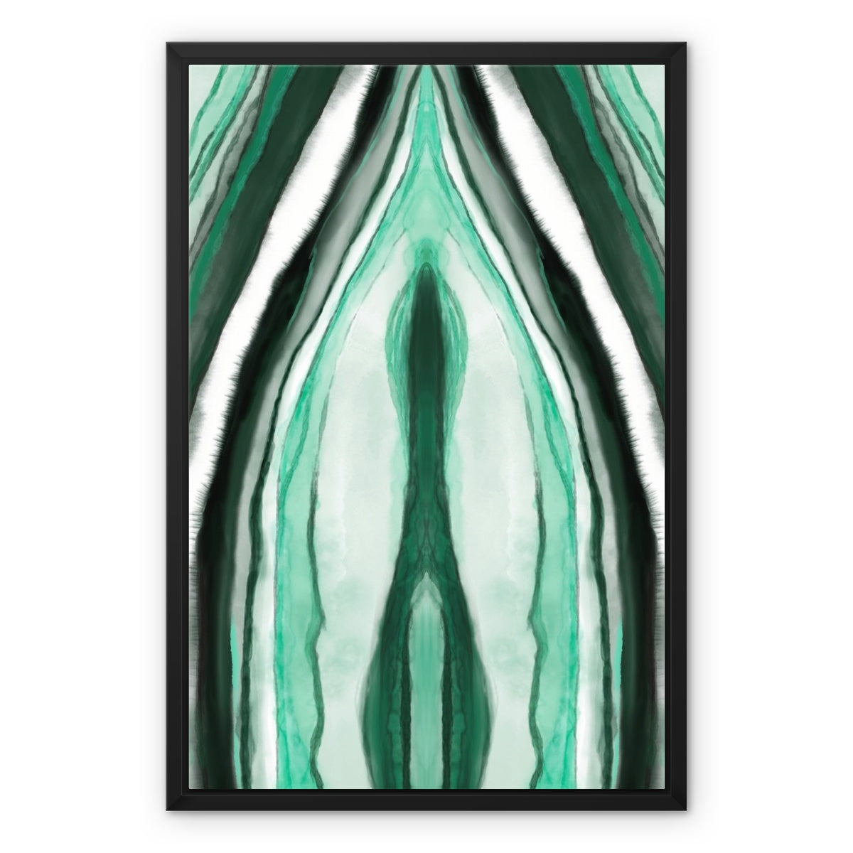 Malachite watercolor Framed Canvas Ramble &amp; Roam