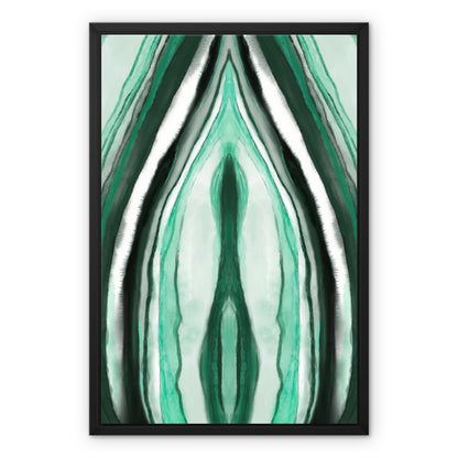 Malachite watercolor Framed Canvas Ramble &amp; Roam