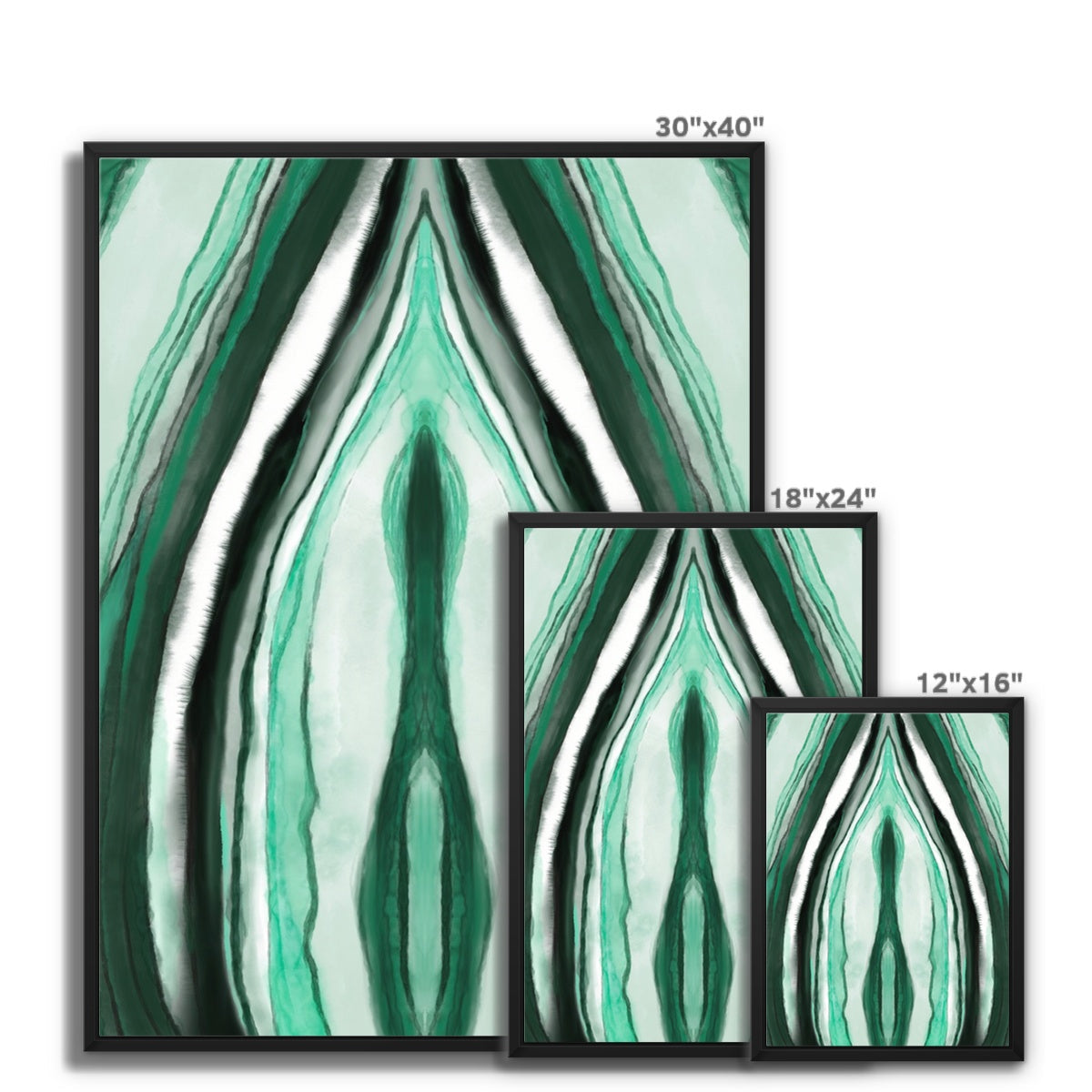 Malachite watercolor Framed Canvas Ramble &amp; Roam