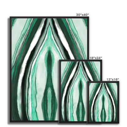 Malachite watercolor Framed Canvas Ramble &amp; Roam