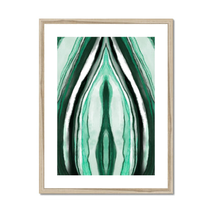 Malachite watercolor Framed &amp; Mounted Print Ramble &amp; Roam