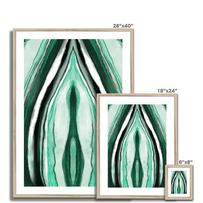 Malachite watercolor Framed &amp; Mounted Print Ramble &amp; Roam