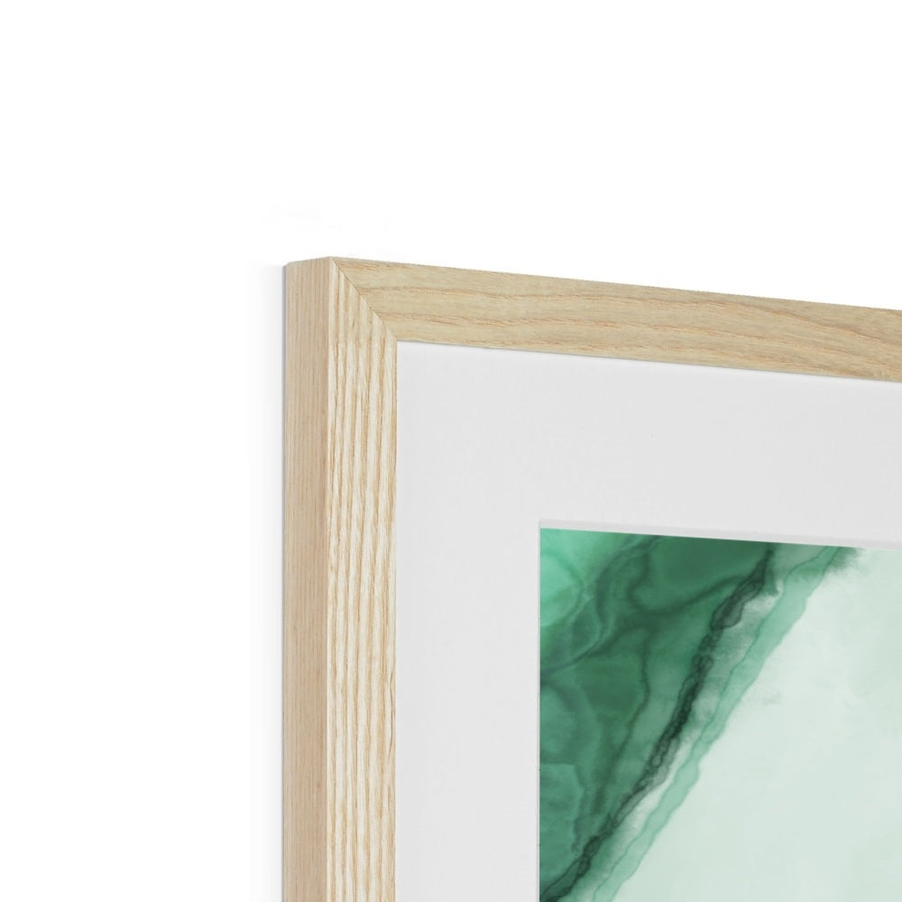 Malachite watercolor Framed &amp; Mounted Print Ramble &amp; Roam