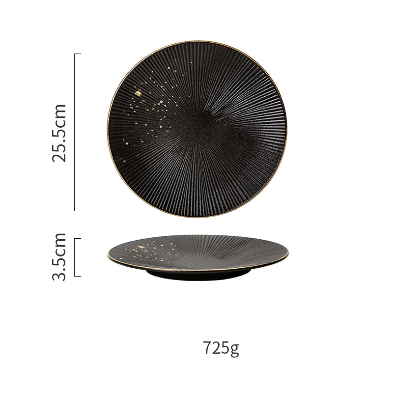 Matte Black & Gold Handmade Ceramic Dishes Ramble & Roam