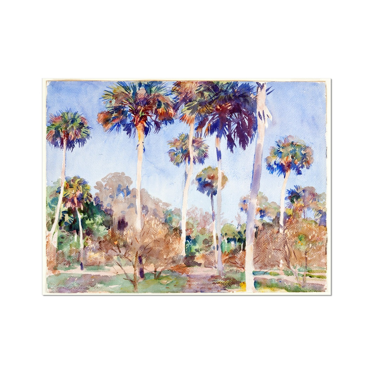 Palms, John Singer Sargent, 1917 Hahnemühle German Etching Print Ramble &amp; Roam