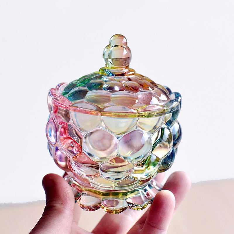 Rainbow Vintage Glass Jars