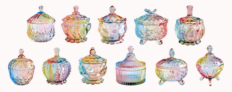 Rainbow Candy Glass Jars Ramble & Roam