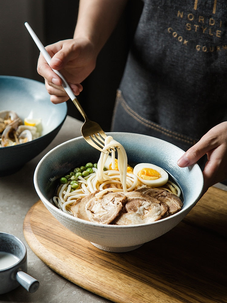 Ramen Bowls, Handmade Ceramic, Large Ramble &amp; Roam