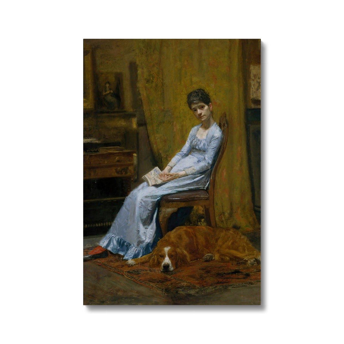 The Artist's Wife and His Setter Dog, Thomas Eakins, 1849, Canvas Ramble & Roam