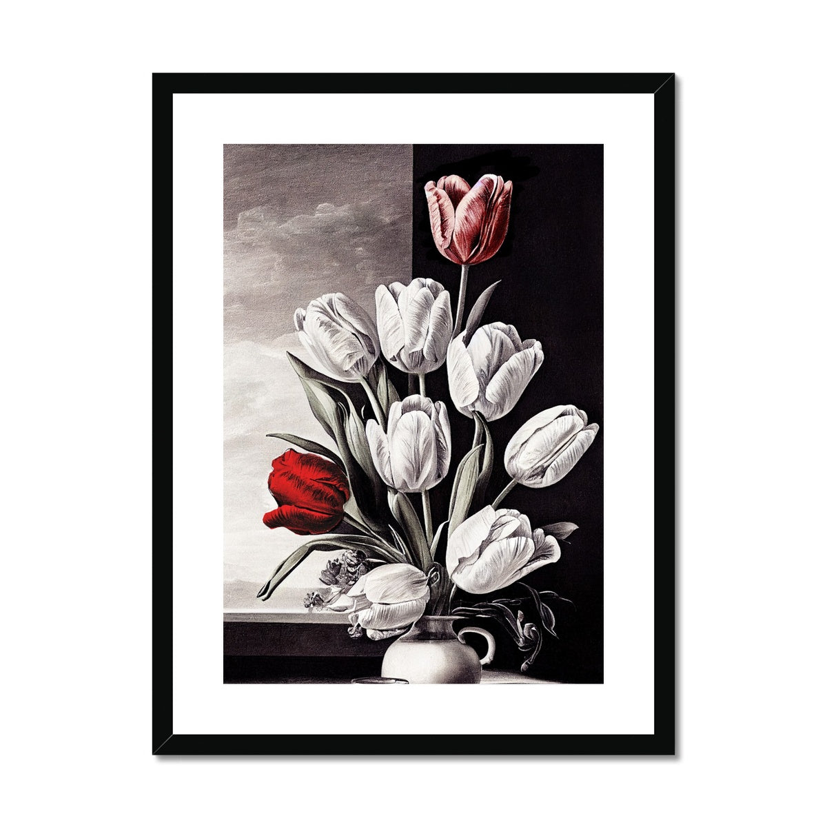 Tulip study Framed &amp; Mounted Print Ramble &amp; Roam