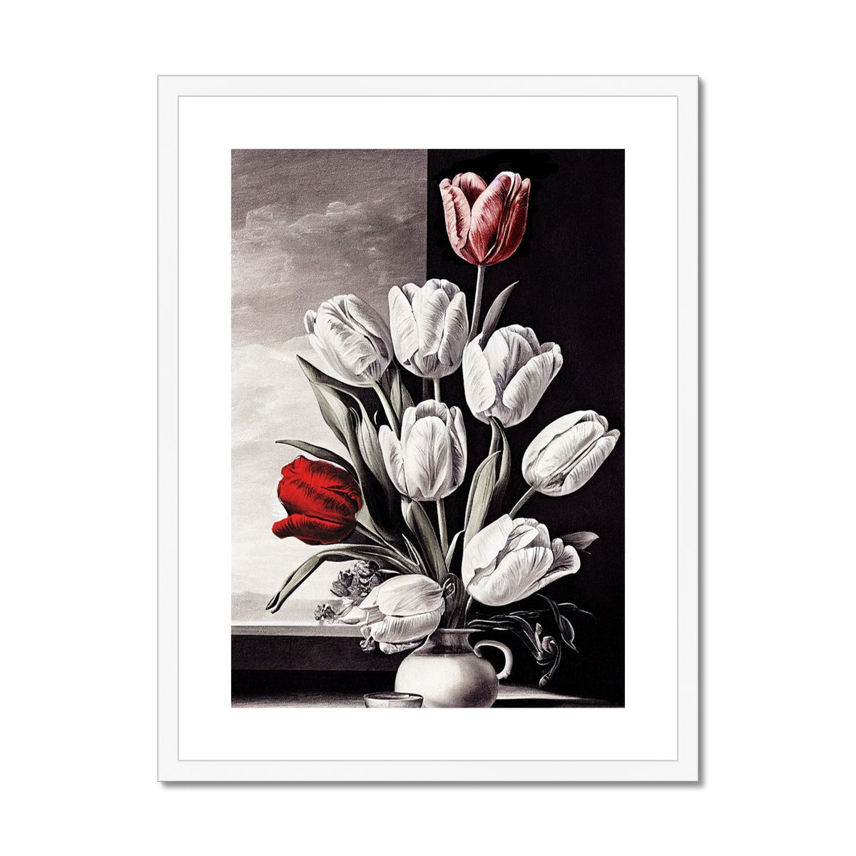 Tulip study Framed &amp; Mounted Print Ramble &amp; Roam