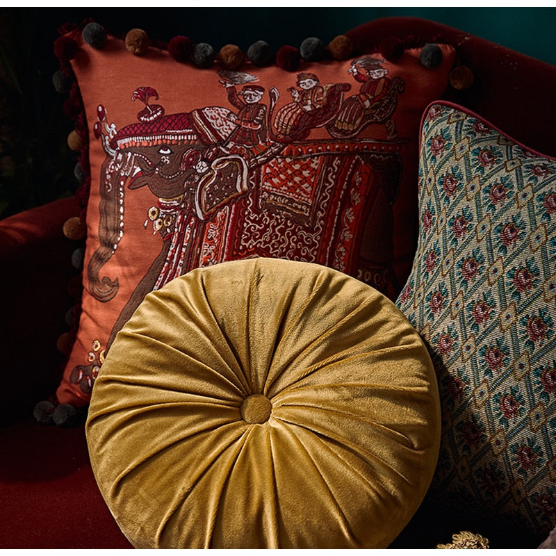 Velvet Circle Pillow Ramble &amp; Roam