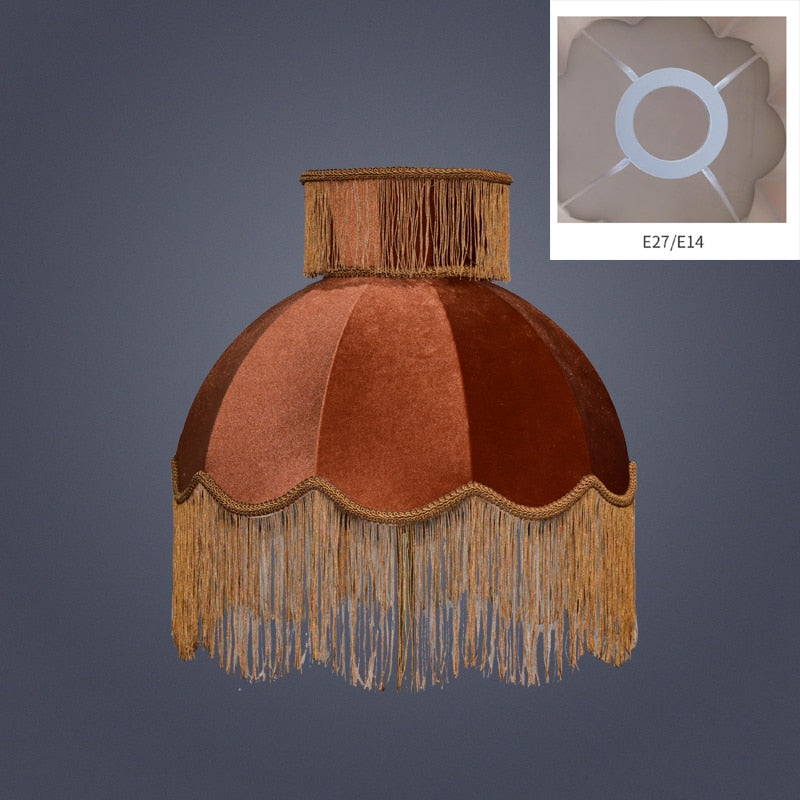 Velvet Lampshade With Tassels Ramble &amp; Roam