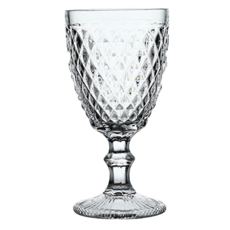 Vintage Relief Wine Glasses, 8oz-10oz Ramble & Roam