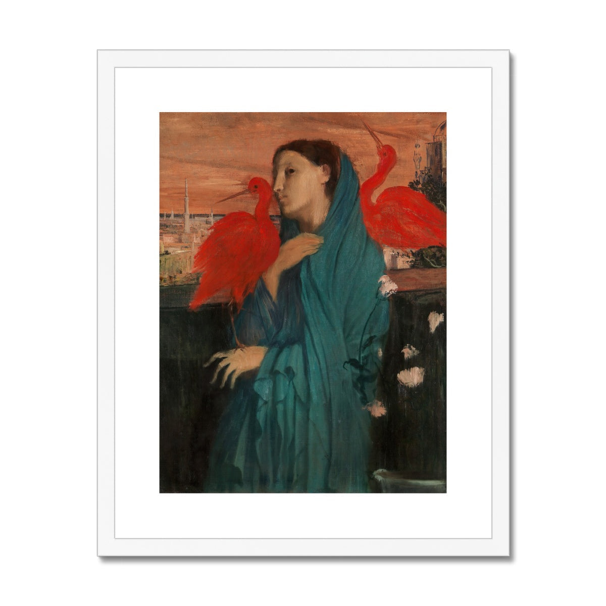 Young Woman with Ibis, Edgar Degas, 1857-62 Framed & Mounted Print Ramble & Roam