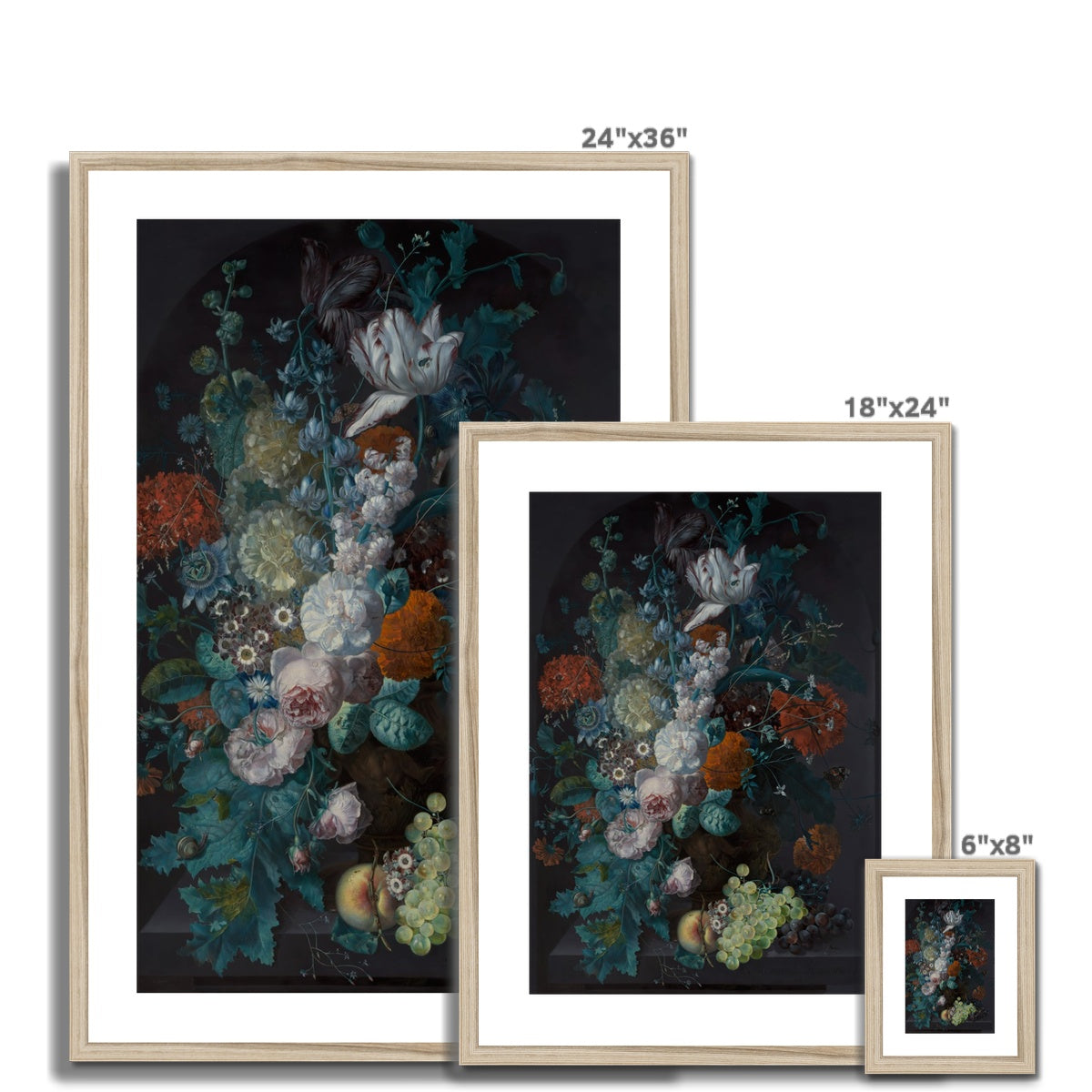 A Vase of Flowers 1716 Margareta Haverman Framed & Mounted Print